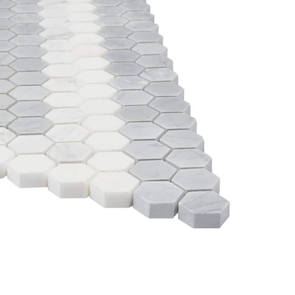 Hyperion 15.03'' W x 17.36'' L Marble Tile Mosaic Sheet
