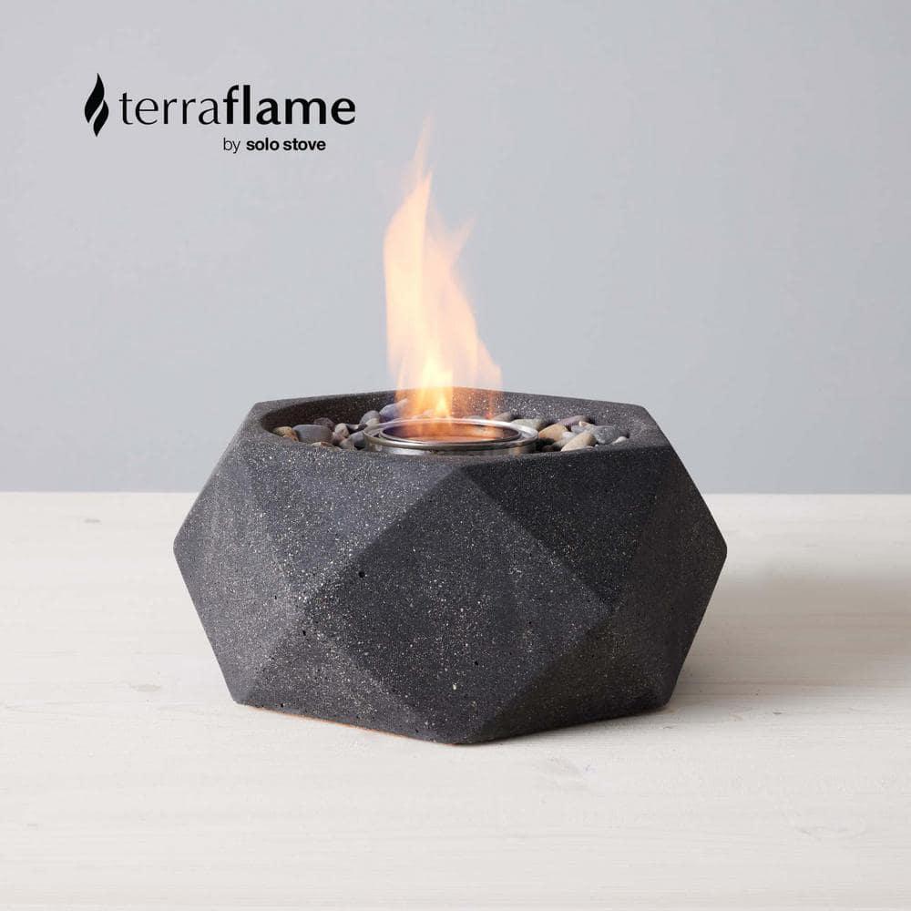 TerraFlame TerraFlame Geo Concrete Table Top Gel Fuel Fire Bowl - Indoor and Outdoor Use