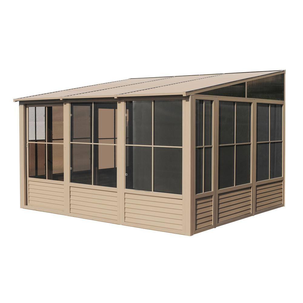Gazebo Penguin Florence Wall-Mounted Solarium with Metal Roof