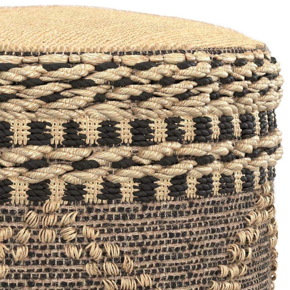 Simpli Home Stella Upholstered Pouf