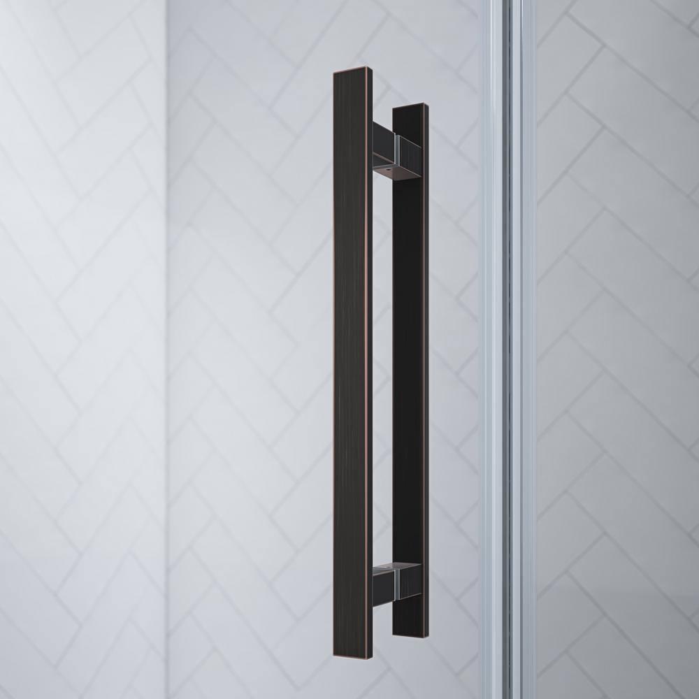 Endless Tampa-Pro 32" W x 72" H Corner Frameless Shower Kit, Door, Panel, Base
