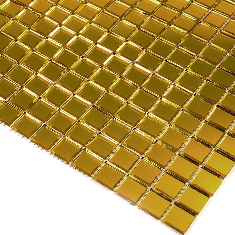 Apollo Tile Altin 0.8" x 0.8" Glass Grid Mosaic Wall & Floor Tile (Set of 20)