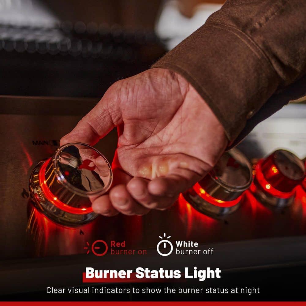 Monument Grills Mesa 415BZ,4-Burner Liquid Propane Infrared Gas Grill with Side Burner and Cabinet, 62,000 BTU – Perfect for Family BBQs