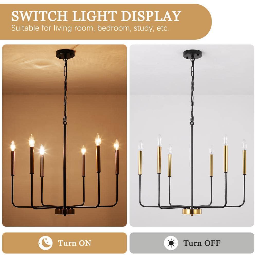Marshana 6-Light Classic / Traditional Chandelier Modern Farmhouse Candle Style Chandelier
