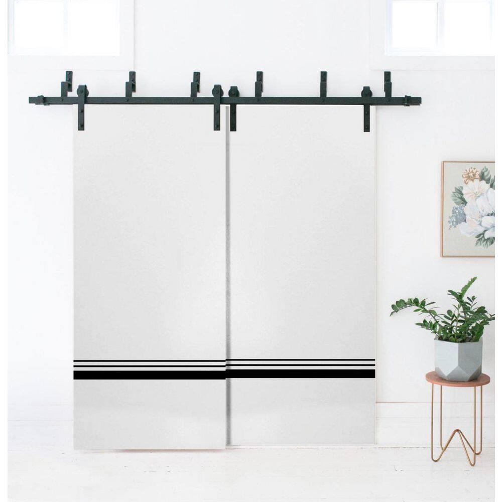 SARTODOORS Solid + Manufactured Wood Paneled Barn Door