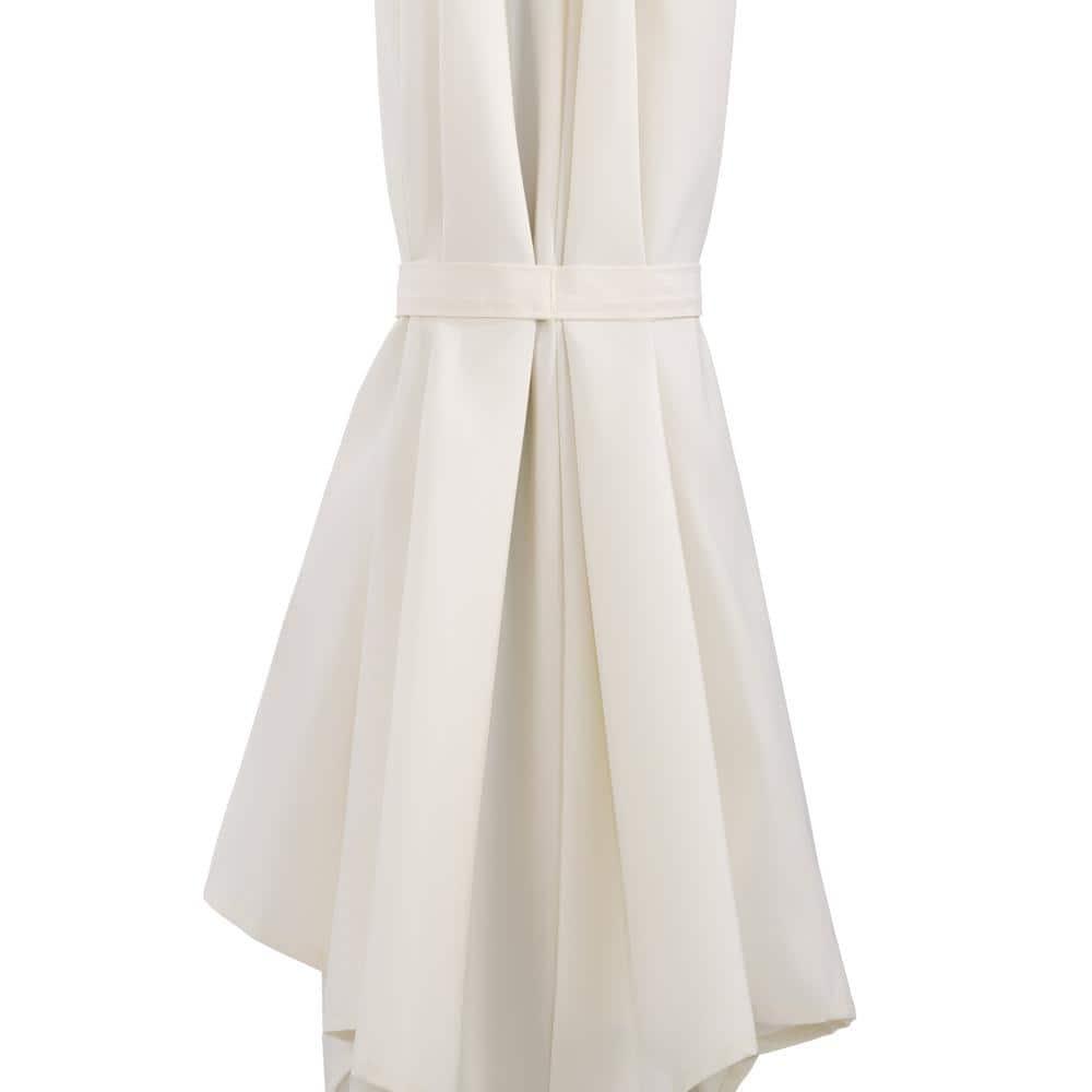 8.5'ft. Steel Market Half Patio Umbrella in Off White