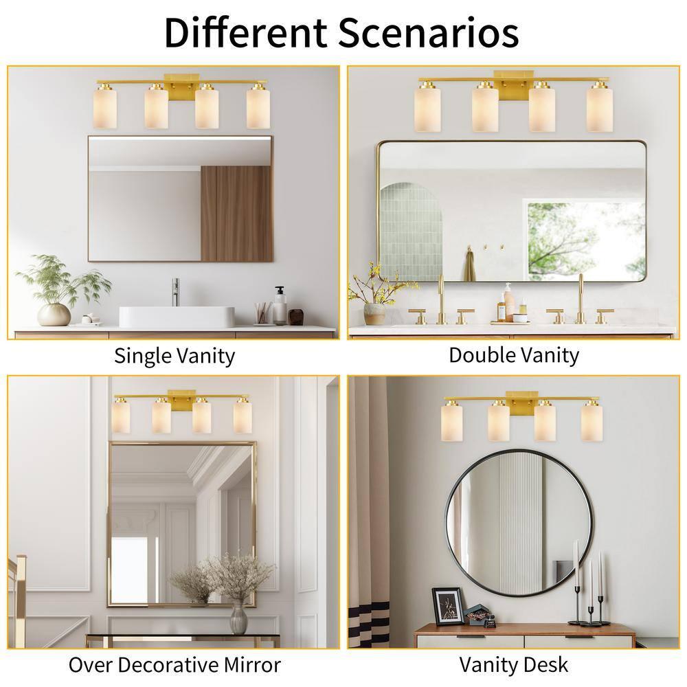 Vanity Light With Frosted White Glass