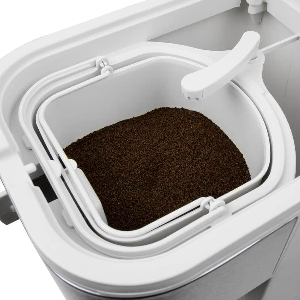 HomeCraft 3-Quart White Stainless Steel Café' Ice Iced Coffee and Tea Brewing System