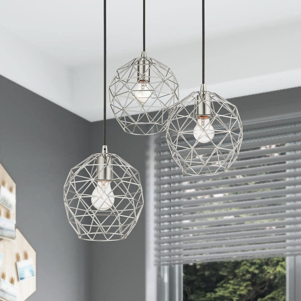 Livex Lighting Geometrix 3 - Light Pendant in  Brushed Nickel