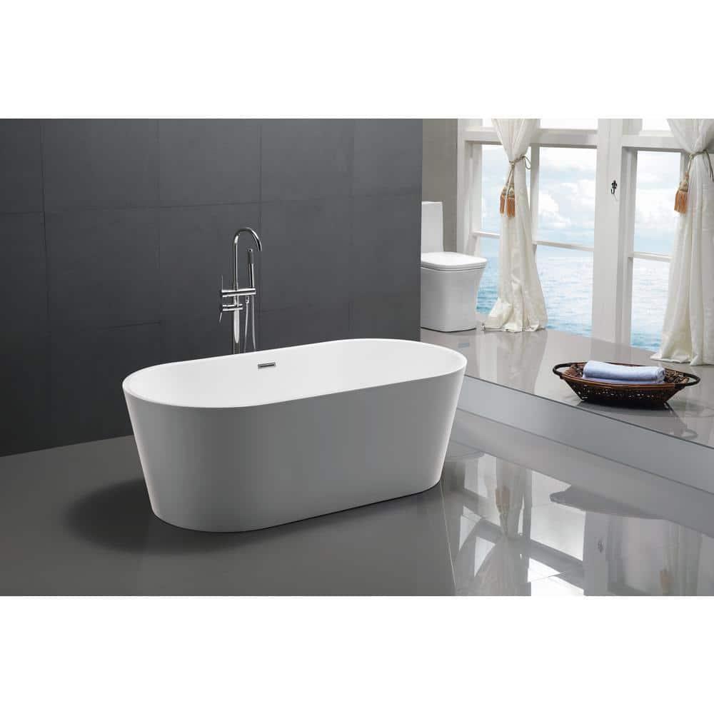 ANZZI FT-AZ098 Chand Series 67'' x 32'' Freestanding Soaking Acrylic Bathtub