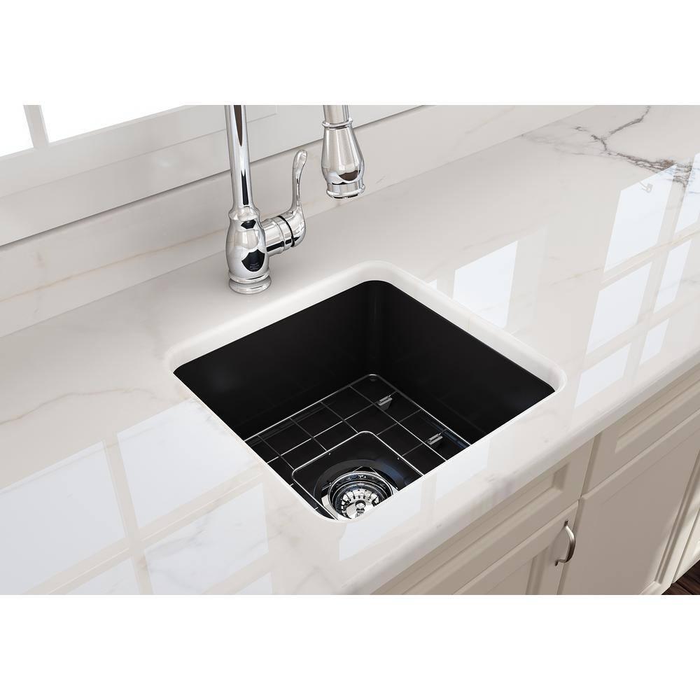 BOCCHI 18'' L Fireclay Kitchen Sink 1359-004-0120