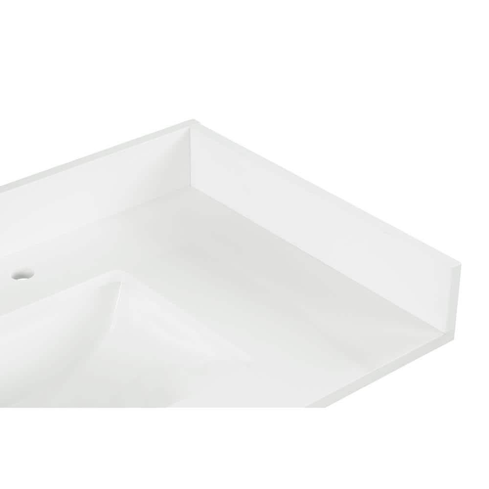 Ariel Al-Wq-Sidesplsh Ariel 21-1/5" Quartz Vanity Side Splash - White