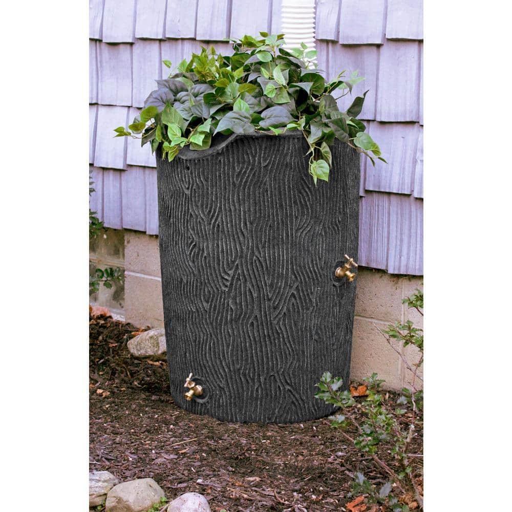 Good Ideas Good Ideas 50 Gallons Plastic Drainable Dual Overflow Planter Rain Barrel