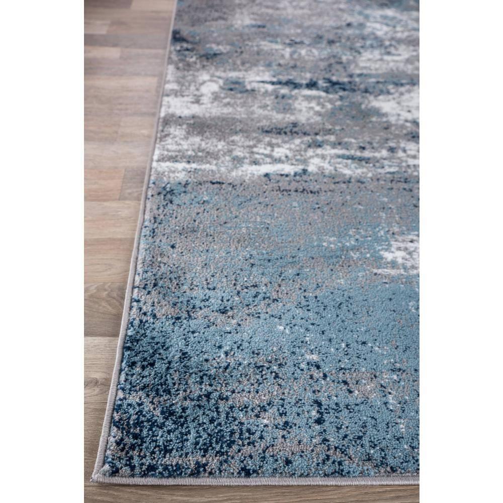 World Rug Gallery Distressed Abstract Watercolor Blue 2' x 3' Area Rug