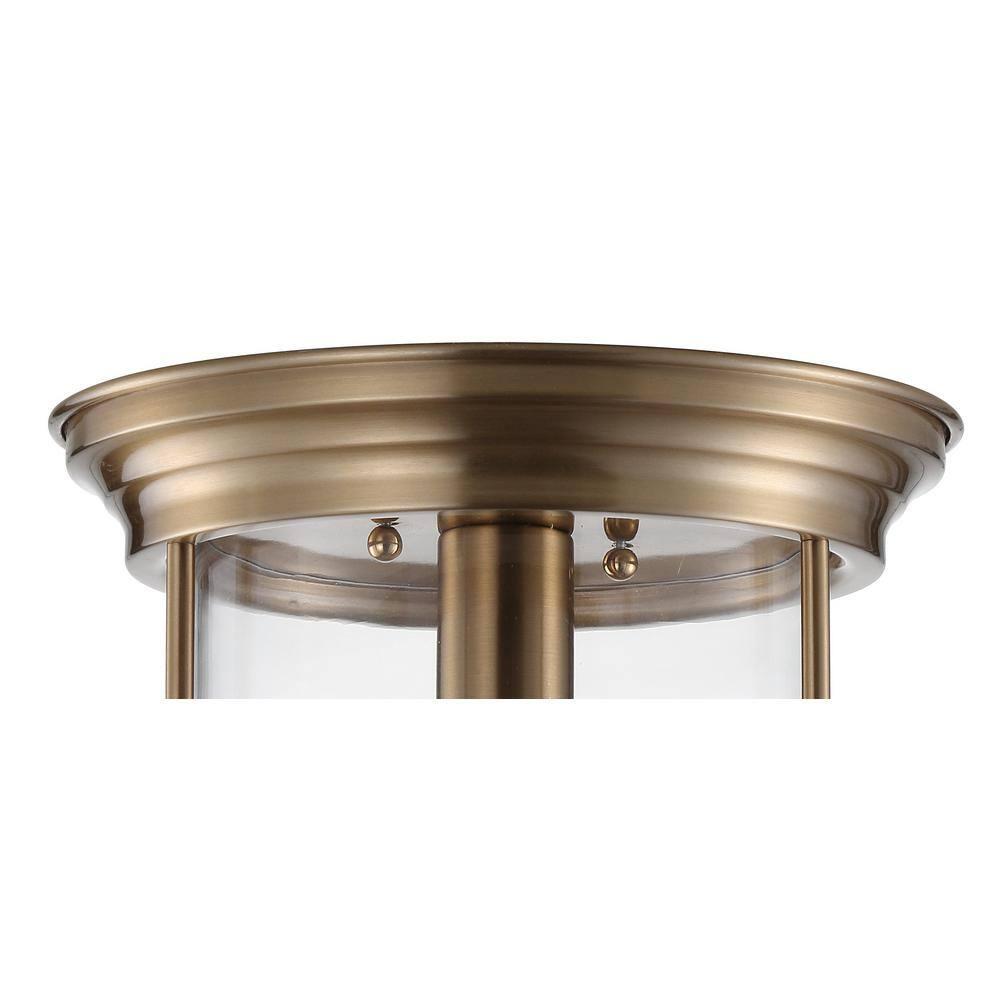 JONATHAN Y JYL7440C Savannah 10.25" Metal/Glass LED Flush Mount, Traditional,Transitional, Dimmable, 2700K Cozy Warm Light Kitchen,Hallway,Bathroom,Stairwell, Chrome