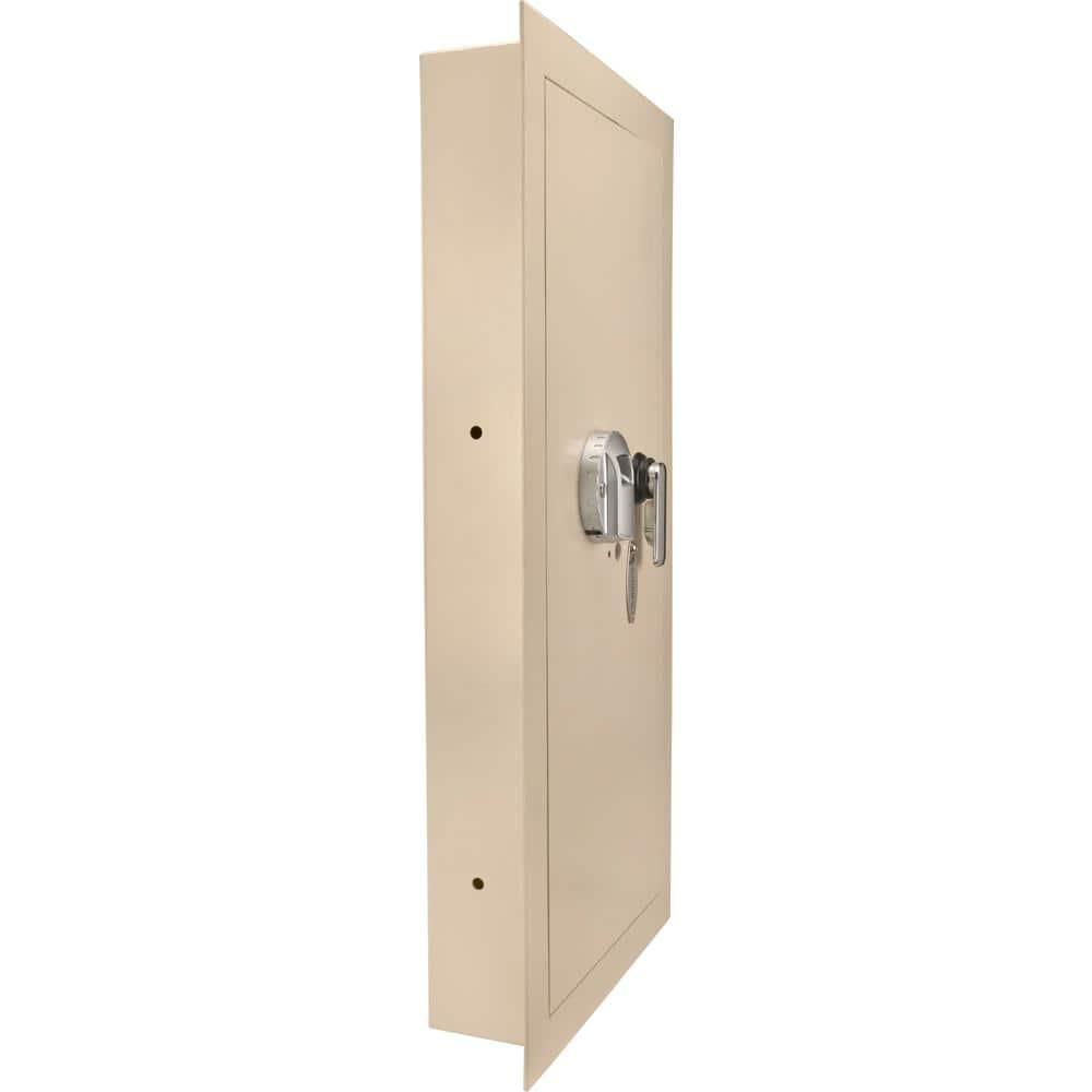 Barska 0.82 CUBIC FT LEFT OPEN BEIGE  BIOMETRIC WALL SAFE
