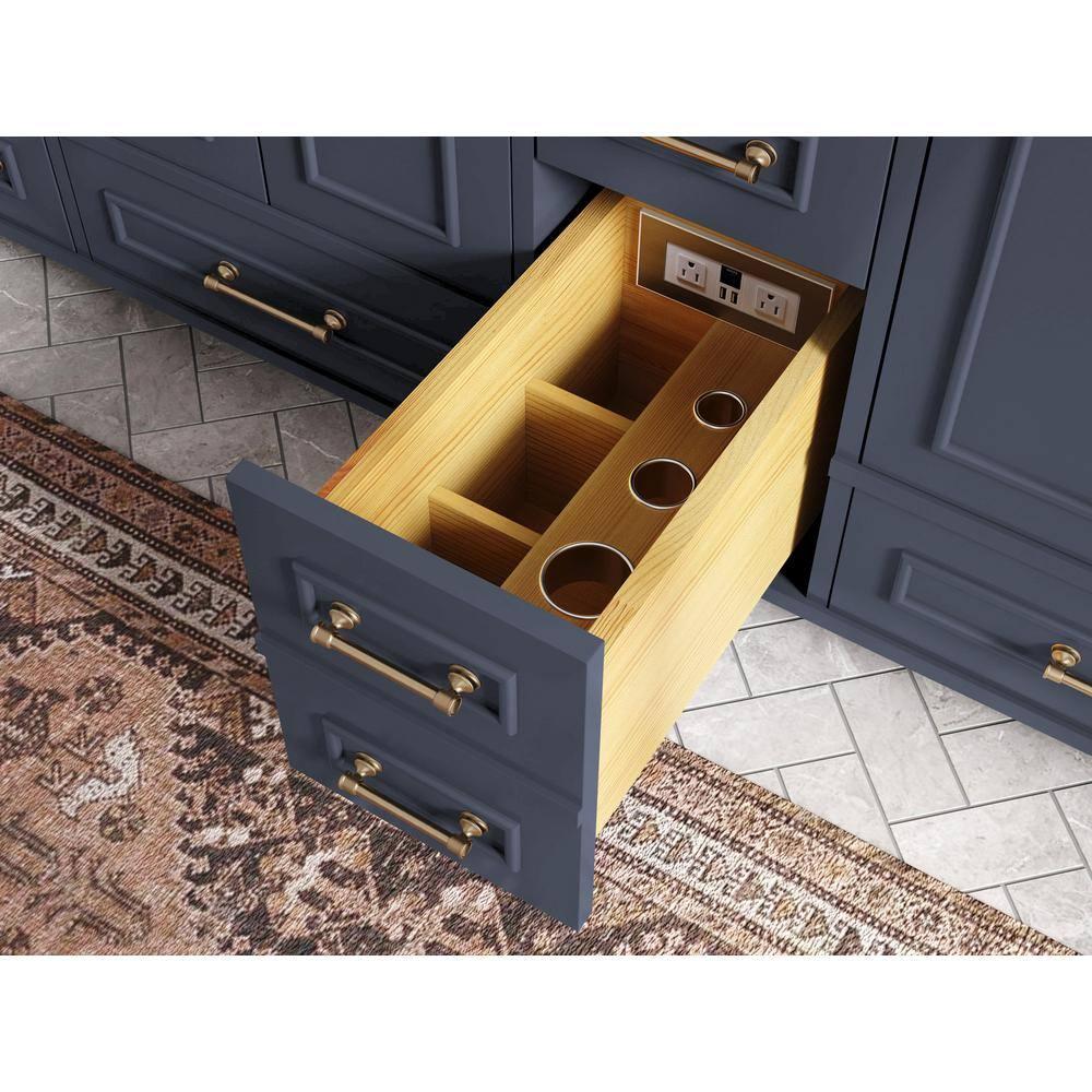 Willow Collections Aberdeen 84'' Double Bathroom Vanity with Quartz Top