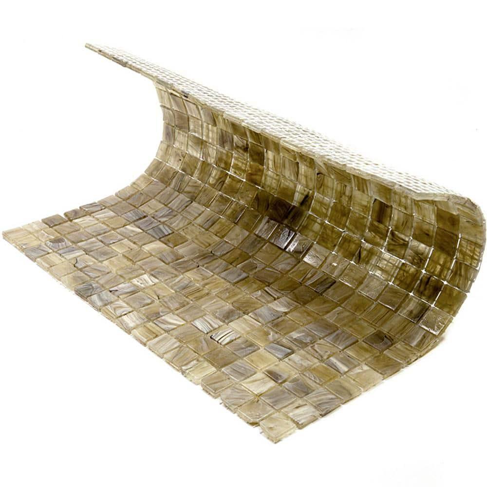 Skosh 0.6" x 0.6" Glass Grid Mosaic Wall & Floor Tile