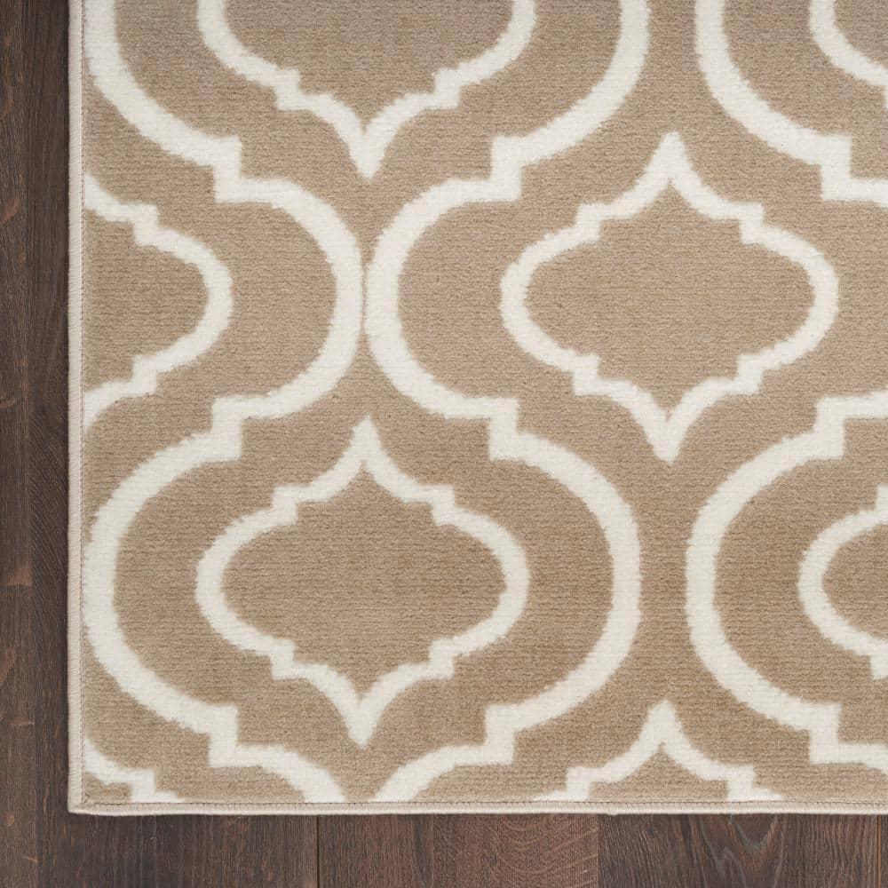 Nourison Jubilant Moroccan Trellis Indoor Area Rug Taupe 7'10"x9'10"