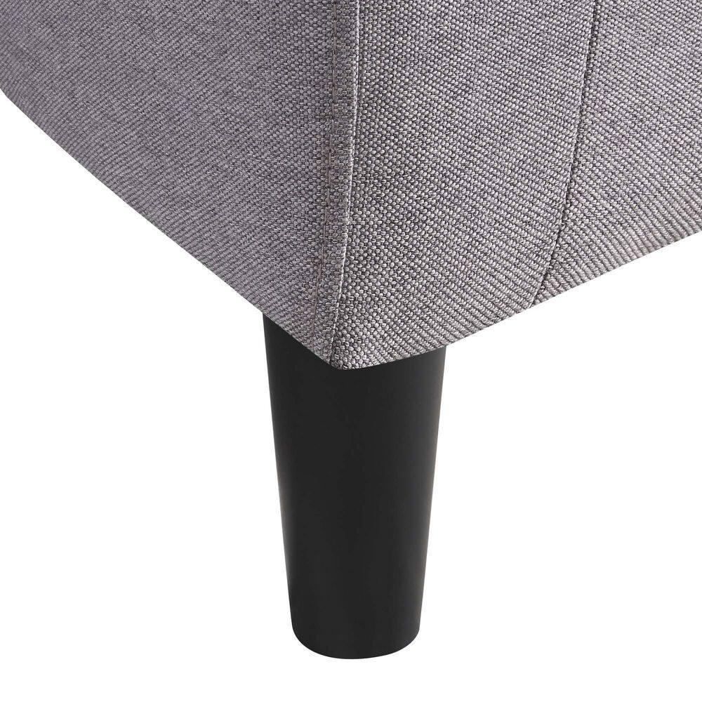 Convenience Concepts Take a Seat Churchill Accent Chair with Ottoman, Cement Gray Fabric