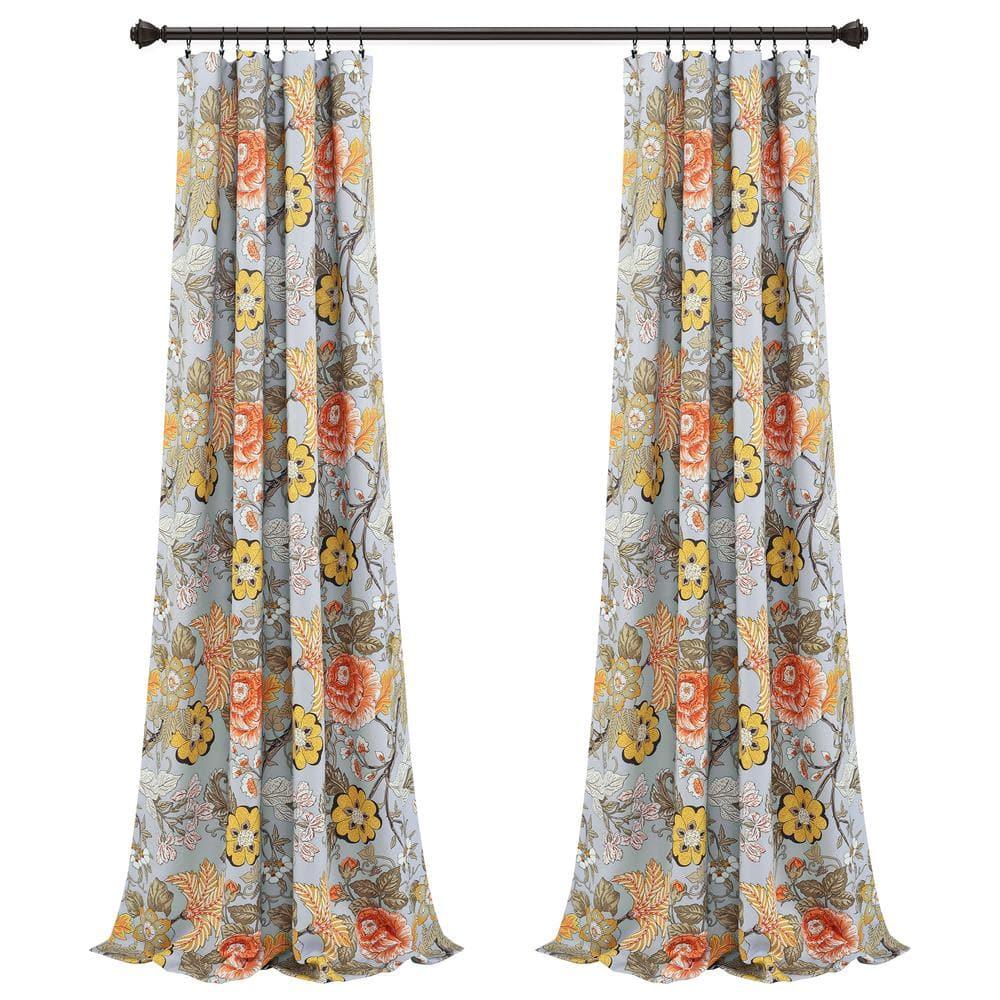 Lush Decor Floral Room Darkening Thermal Curtain Panels (Set of 2)