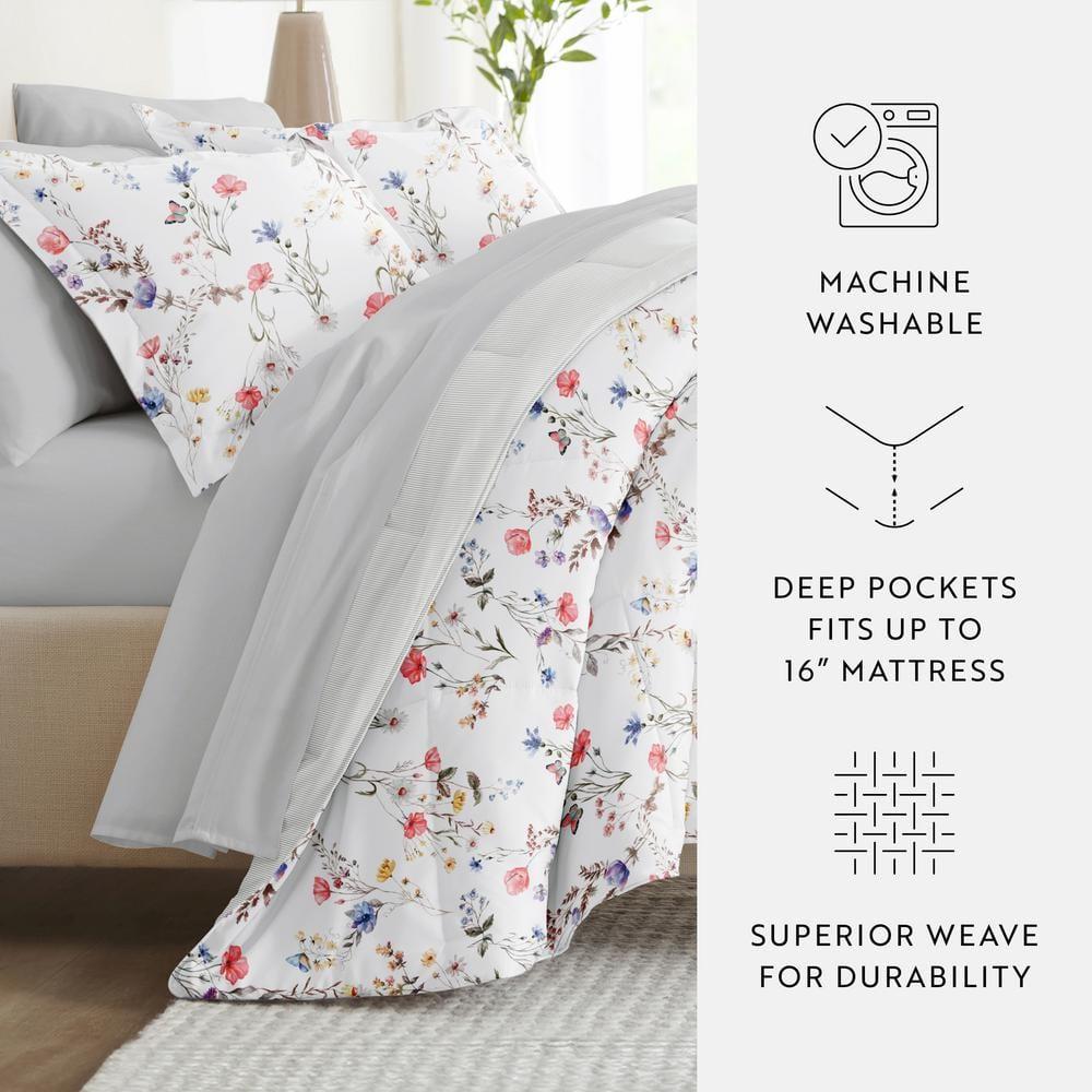 IEnjoy Home 7-Piece Bedding Bundle - Pattern Comforter and Sheet Set