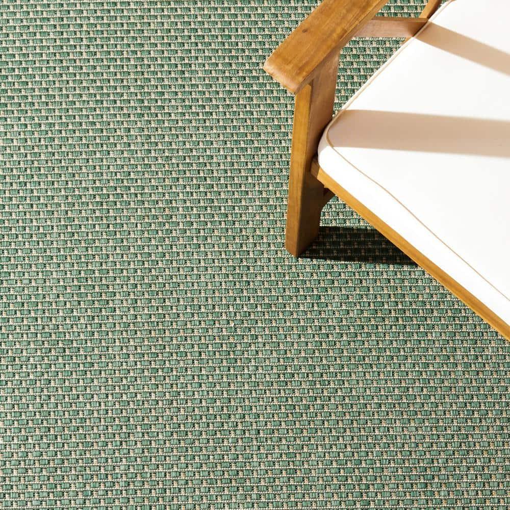 Courtyard CY7987 Power Loomed Indoor/Outdoor Area Rug - Dark Green/Beige - 5'3"x7'7" - Safavieh.