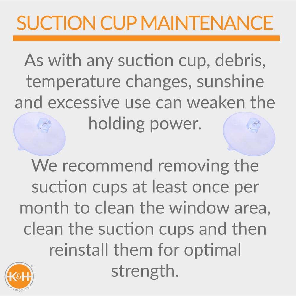 K&H Pet Products EZ Mount Window Bed Kitty Sill Gray with Kitty Face 27 X 11 X 6 Inches