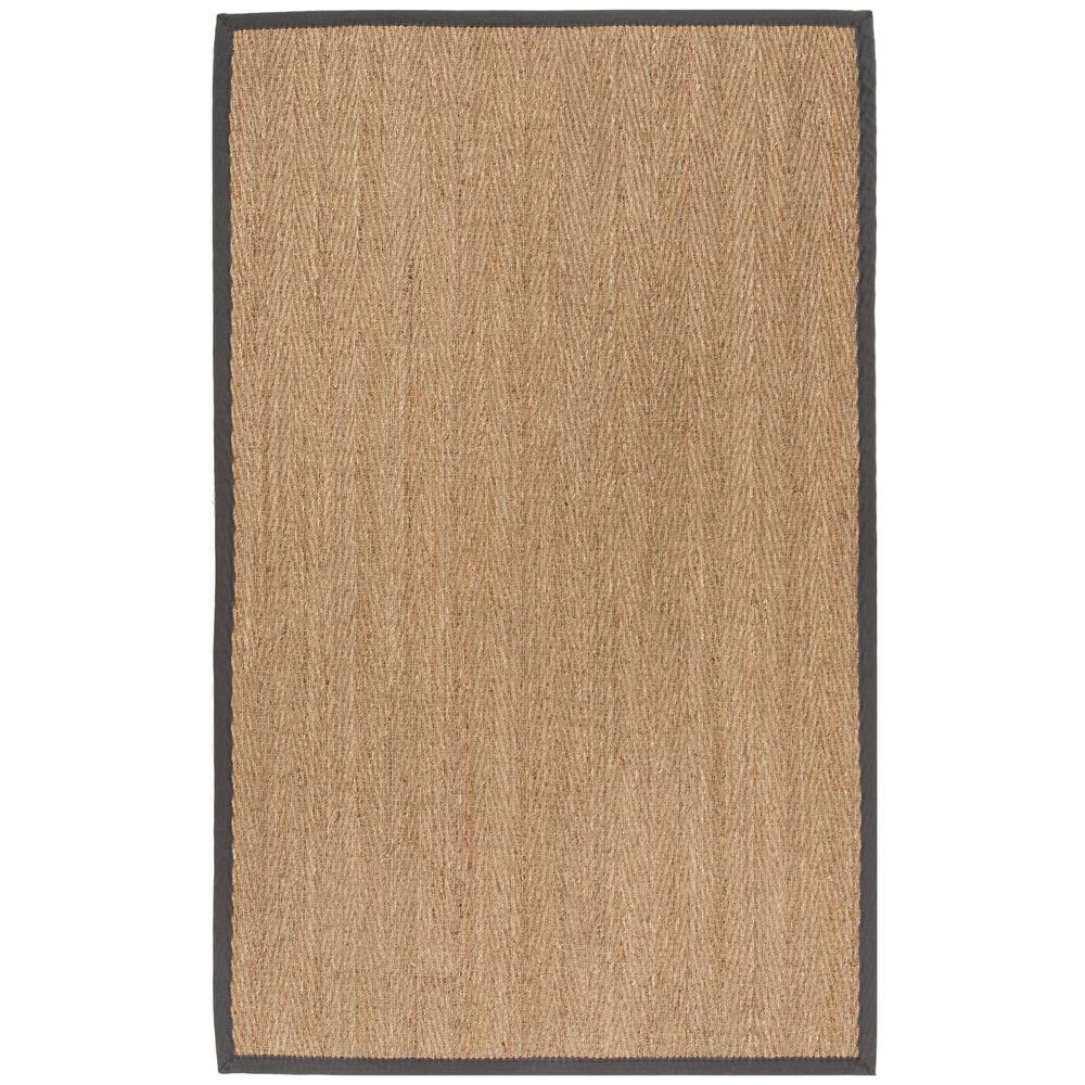 Natural Fiber NF115 Power Loomed Indoor Area Rug - Natural/Dark Grey - 5'x8' - Safavieh