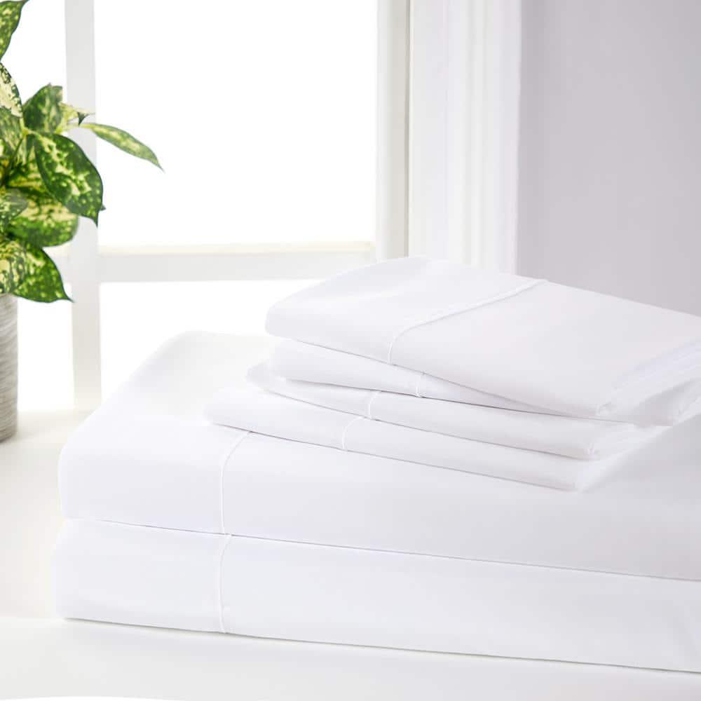 Bed Bath Fashions Bibb Home 2000 Count 6-Piece Rayon From Bamboo Sheet Set with Snug Grip