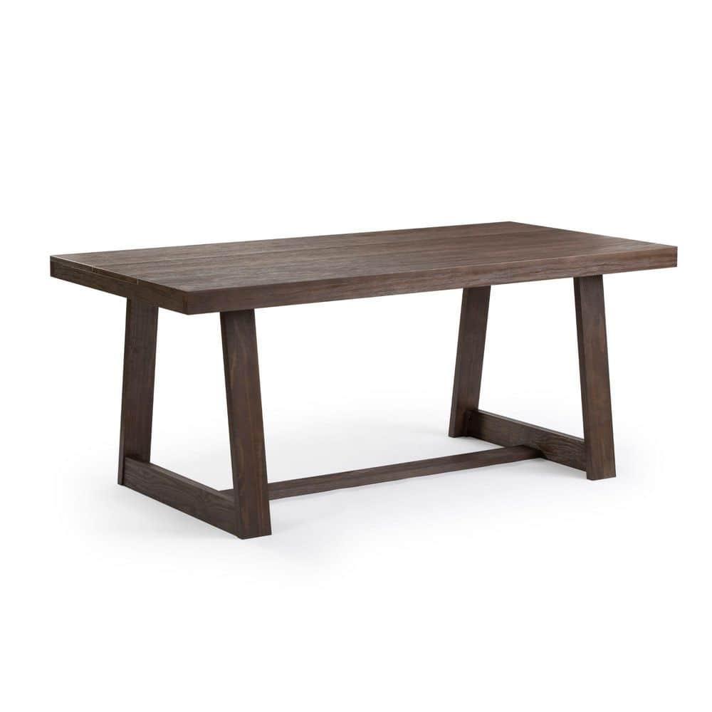 Plank+Beam Farmhouse 72" Dining Table, Solid Wood Rectangular Kitchen Table for 6 People