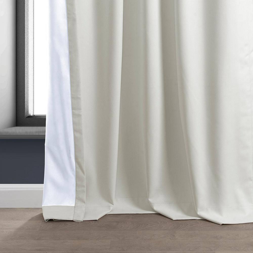 Exclusive Fabrics  Performance Linen Hotel Blackout Curtain (1 Panel) 50 X 84 - Off White