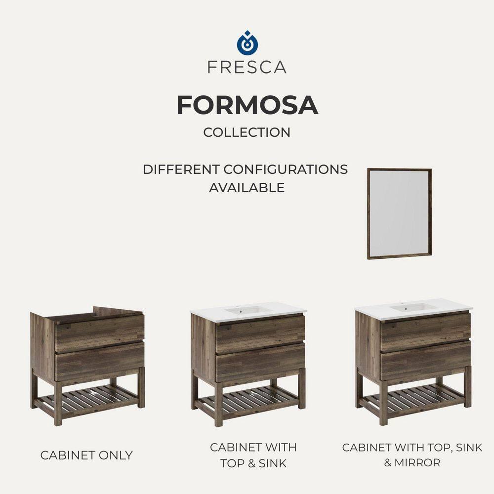 Fresca Formosa 35" Free-Standing Open Bottom Single Bathroom Vanity Base Only