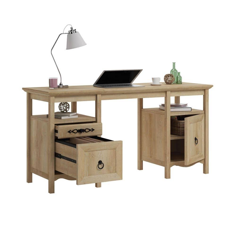 Adaline Cafe Classic Executive Computer Desk, Orchard Oak Finish