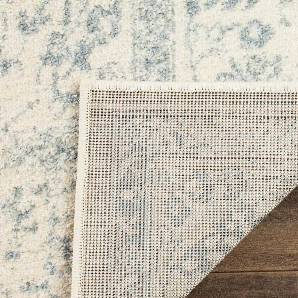 Adirondack ADR109 Machine Made Indoor Runner - Ivory/Slate - 2'-6"x8' - Safavieh