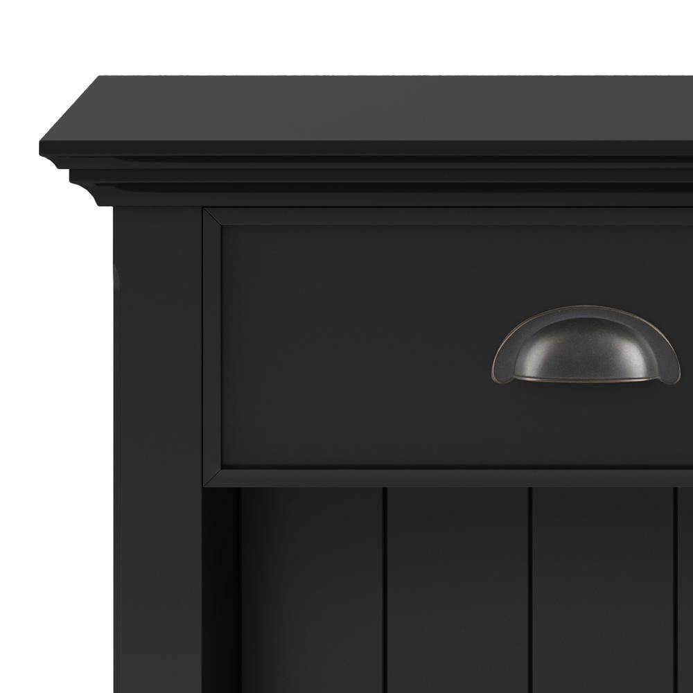 Simpli Home Acadian 24"W 1-Drawer Solid Wood Nightstand with Open Bottom Storage