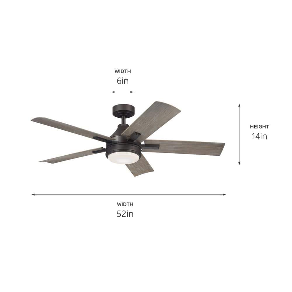 Latitude Run® 52'' Ceiling Fan with LED Lights