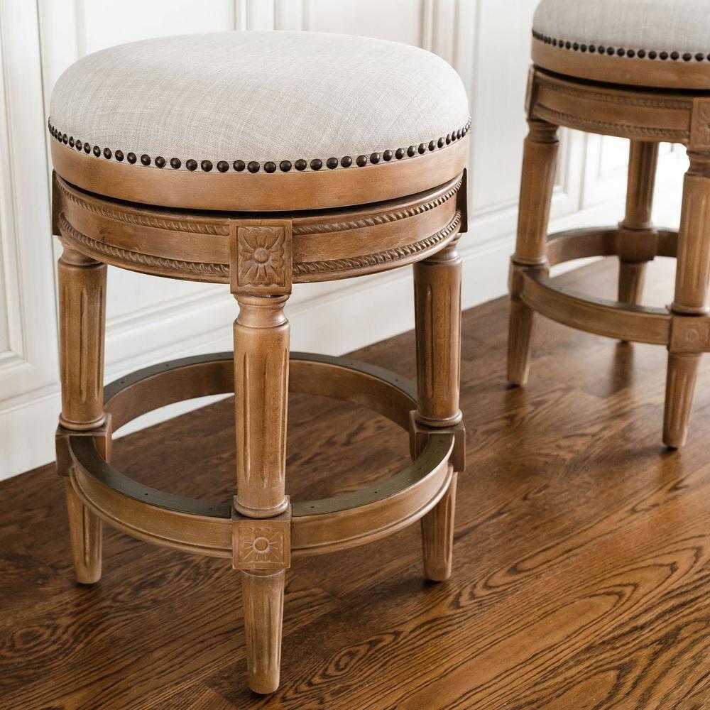 Maven Lane Maven Lane Pullman Backless Stool with Fabric Upholstery
