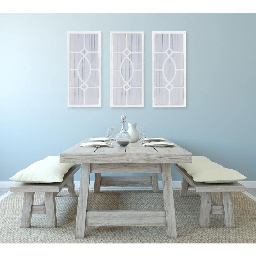 13" x 30" Cassat Framed Wall Accent Mirror White - Kate and Laurel