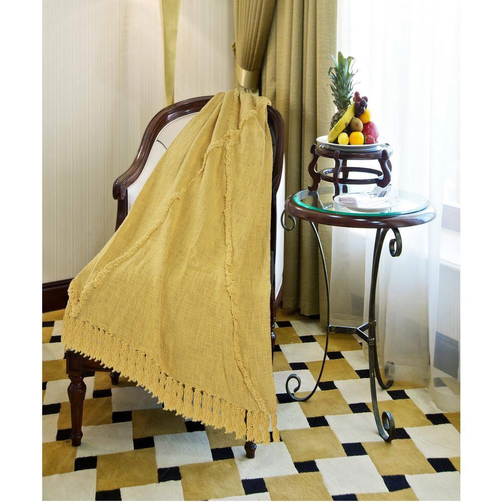 Evette Rios Terracotta Fringed Handmade Woven Throw Blanket & Reviews | Wayfair