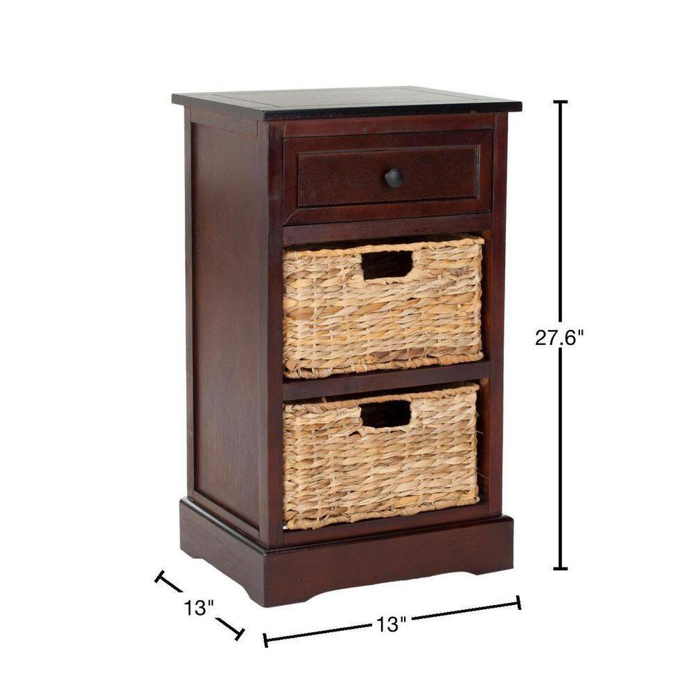 Carrie Side Table - Dark Cherry - Safavieh