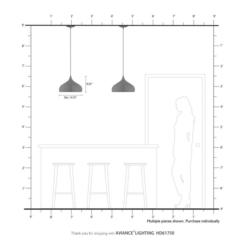 Livex Lighting Metal Shade 1 - Light Pendant in  Brushed Aluminum