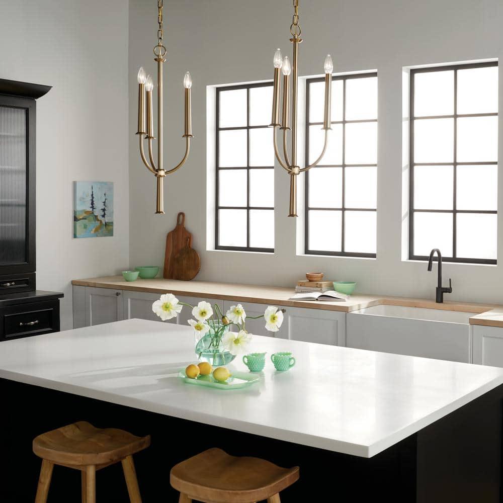 Kichler Lighting Florence 3 - Light Chandelier in  Brushed Natural Brass