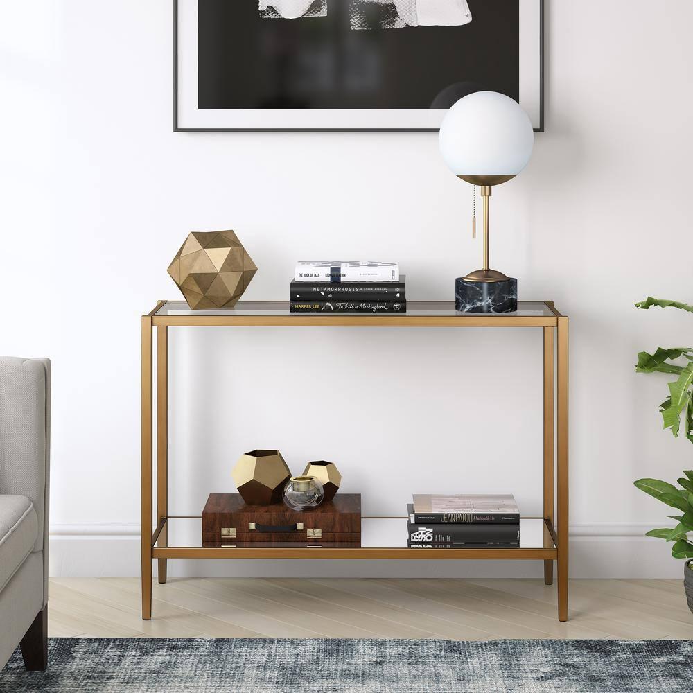Hera Glass Top Console Table