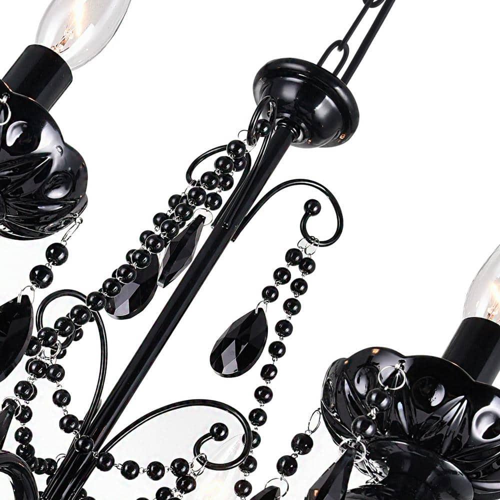 CWI Lighting Keen 3 Light Up Chandelier With Black Finish
