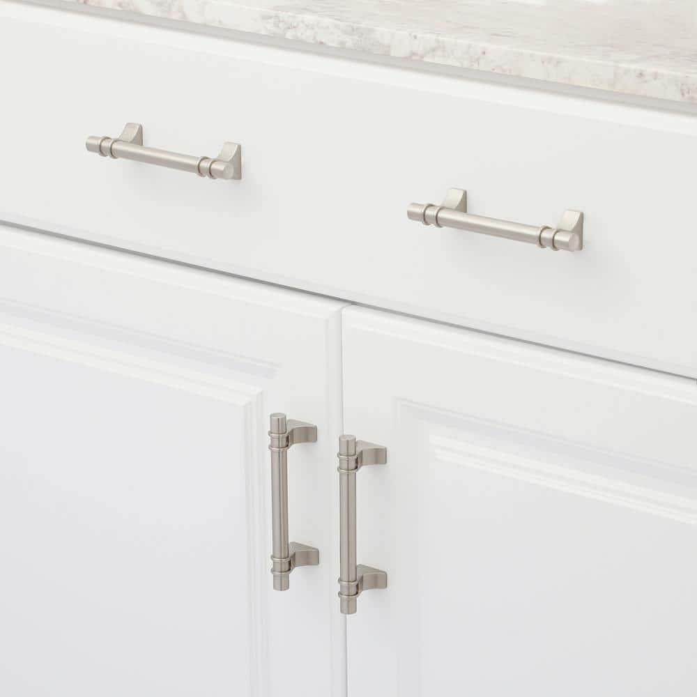 Amerock Davenport 3-3/4 inch (96mm) Center-to-Center Satin Nickel Cabinet Pull