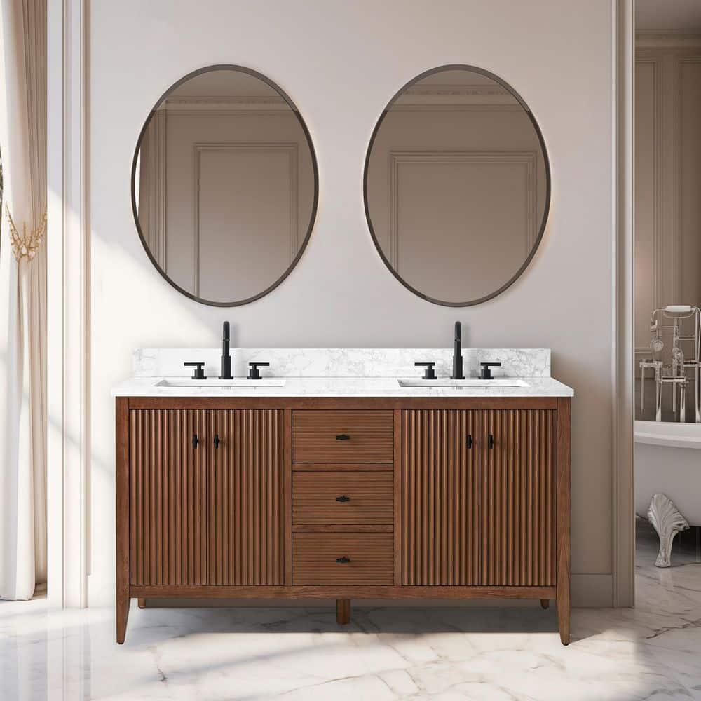 60" Double Bathroom Vanity Set