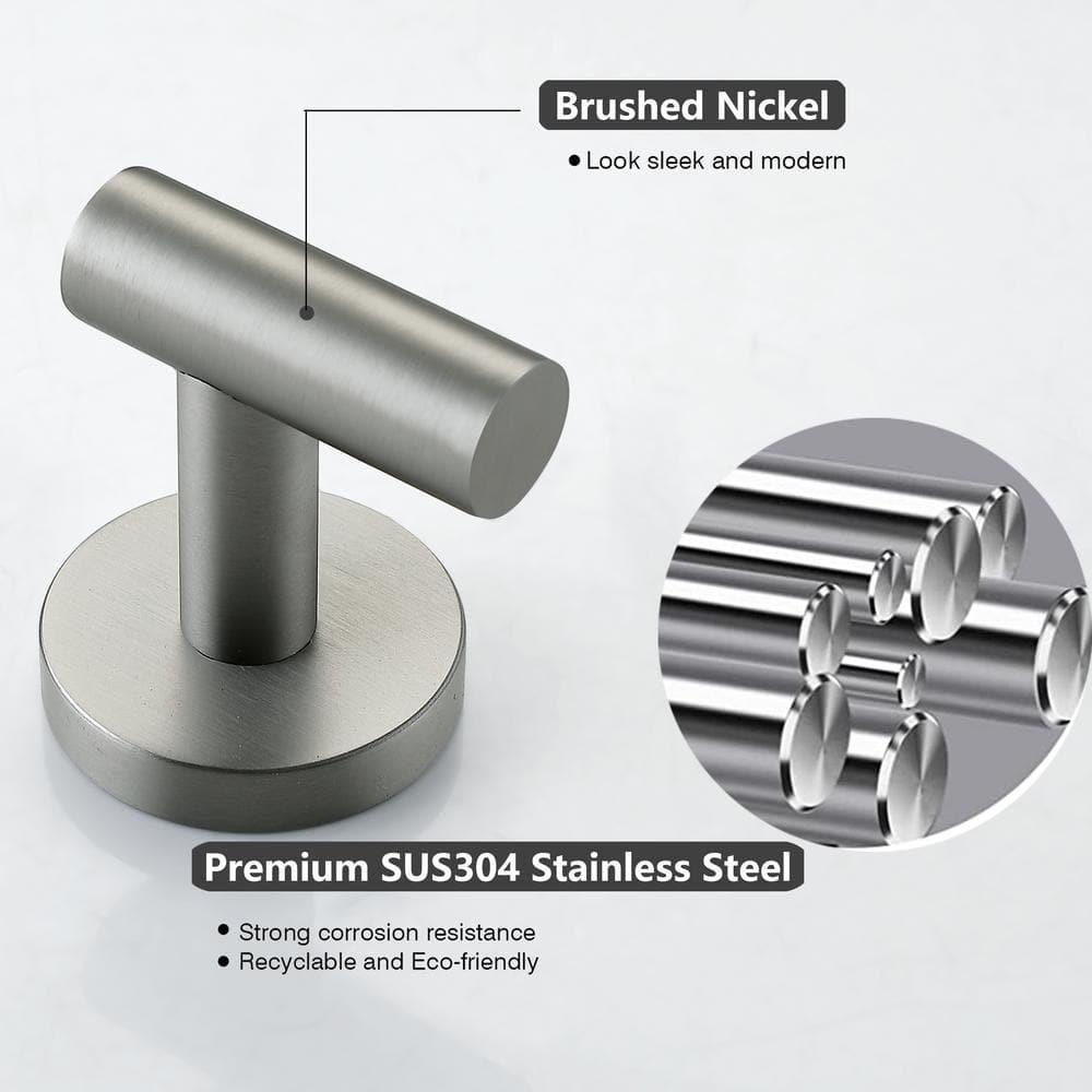 maiguoone A4BK-801 Bathroom Stainless Steel Towel Hooks Wall Mounted 4-Pack