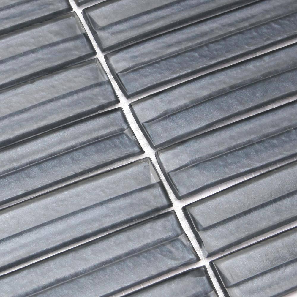 Bond Tile Tara Stacked 11.61" x 11.73" Molten Glass Mosaic Wall Tile (0.95 Sq. Ft. / Sheet)