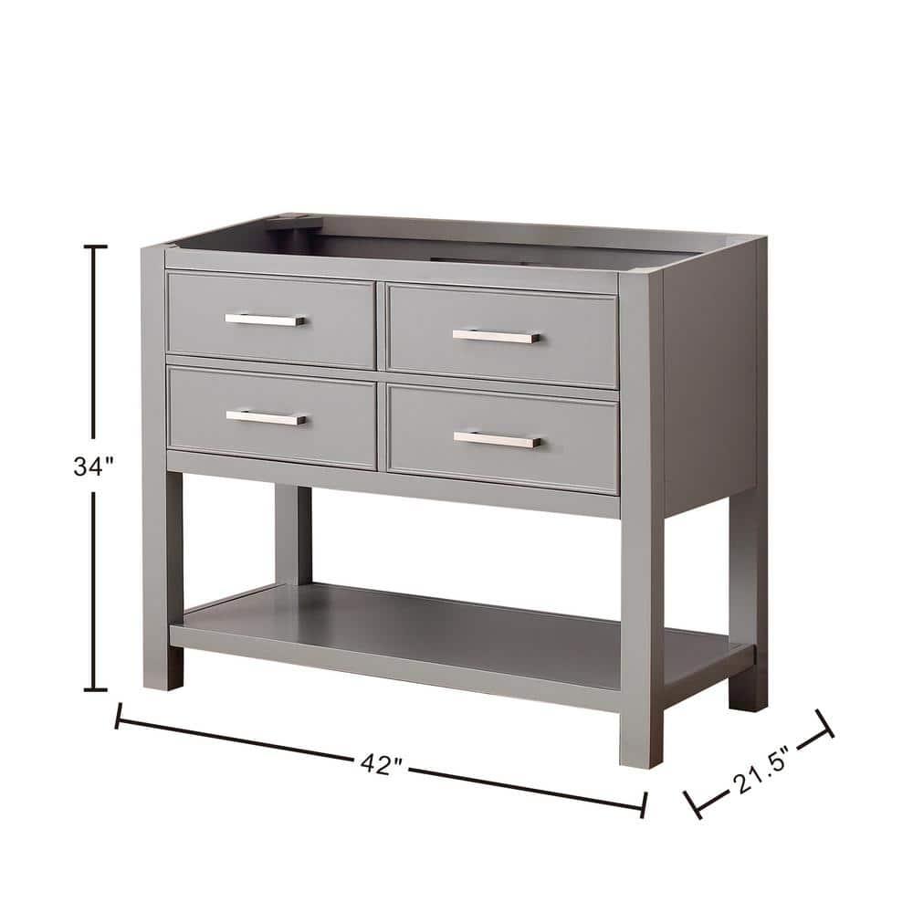 Avanity Brooks-V42 Brooks 42" Single Free Standing Wood Vanity Cabinet Only - Grey